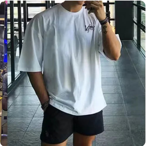 SportyEase Oversized Cotton Tee